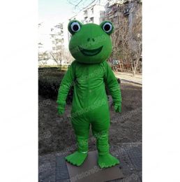 Newest Lovely Frog Mascot Costume Carnival Unisex Outfit Christmas Birthday Outdoor Festival Dress Up Promotional Props Holiday Party Dress