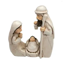 Decorative Figurines Nativity Scene Figurine Religious Resin Tabletop Sculpture For Party Holiday