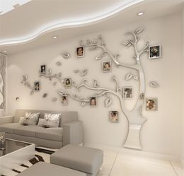 Wall Stickers Tree Po Frame Sticker DIY Mirror Wall Decal Home Decoration Living Room Bedroom Poster TV Background Wall Decor 28847132
