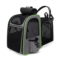 Cat Carriers Dog Carrier Bag Pet Double Shoulder Backpack Sturdy Frame Breathable Foldable Pets Travel Expandable