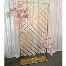 Candle Holders 180cm Tall 2pcs) Design Stainless Steel Electroplating Mesh Backdrop For Wedding AB0900