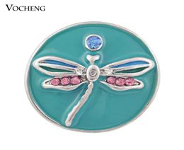 Vocheng Noosa DIY Jewelry Accessory Fashion Red Dragonfly Chunk Snap Button Vn2002277715