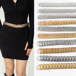 Belts Metal Iron Fashion Belt Ladies Elastic Fish Scale Retro Round Waist Seal With Skirt Suit 100 Tower Decoration