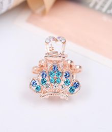 Vintage Shining Crystal Mini Butterfly Crown Hair Claw Clip Women Girls Hair Clips Hair Accessories Nice Gifts Whole3154111