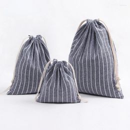 Storage Bags Cotton Linen Drawstring Cosmetic Bag Gift Travel Luggage Packing Pouch For Wedding Christmas Jewellery Packaging