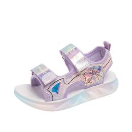 Girls sandals summer nonslip soft soled princess shoes for little girls Large children childrens beach 240511