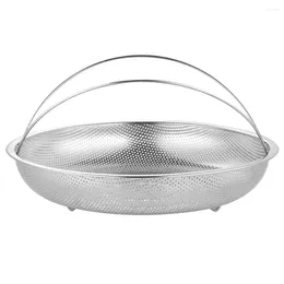 Double Boilers Stainless Steel Dense Hole Steaming Rice Basket Steamer Pot Baskets For Cooking Metal Vegetable