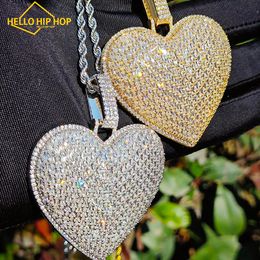 Hip Hop Rap Big Love T-shaped Ice Cool Zircon Design Pendant Necklace Personalised Party Versatile Hip Hop Jewellery