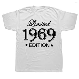 Men's T Shirts Funny Summer Style Limited Edition 1969 Men Birthday Short Sleeve O Neck Cotton Man Made In T-shirt Tops