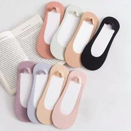 Women Socks Thin Ice Silk Women's Boat Anti-slip Seamless Invisible For High Heels Soft Comfortable Daily