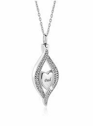 Fashion jewelry for MOM and DAD Cremation Urn Necklace for Ashes Jewelry Memorial Keepsake stainless steel Pendant9056092