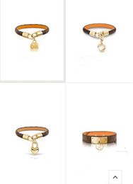 brand bangles designer bracelet Classic V flower plaid leather rope gold silver buckle beads hand rope men women couple bracelets 7399304