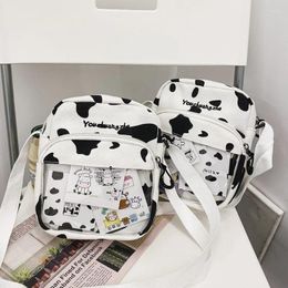 Shoulder Bags Cow Canvas Bag Girl Women's Messenger Japanese Transparent Cute Student School Little Satchels