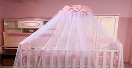 Baby Bed Crib Dome Canopy Netting for Boys Girls Princess Hanging Mosquito Net with Bowknot Decor for Bedroom Insect Protection Me5254730