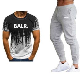 Mens Tracksuits New T-Shirt Add Pants Suit Designer Clothes Summer Casual Sportswear Brand Clothing Top Camouflage Drop Delivery Appar Otfkp