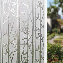 Window Stickers Finnez Bamboo Film For Privacy Frosted Perfect Bathroom Livingroom And Office (17.5" X 78.7")