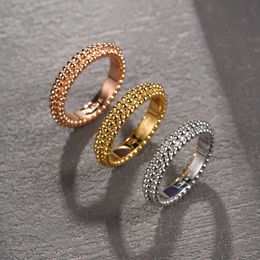 Master exquisite rings for both men and women celebrity round bead ring luxurious versatile with common vanly