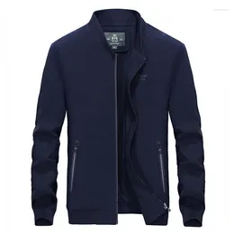 Men's Jackets Quality Bomber Casual Jacket Men Autumn Zipper Outerwear Mandarin Sportswear Mens For Male Windbreaker Coats Spring Tops