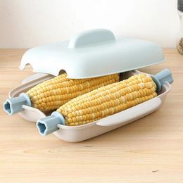 Double Boilers Steamed Corn Box With Handle Easy To Clean Steamer Microwave Food Grade Heat Resistant Dishwasher For Steaming