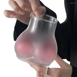 Wine Glasses Body Shaped Glass Cups 450ML Whiskey In BuShape Pink Clear Creative Drinking Supplies Coffee Cup For Dining Room