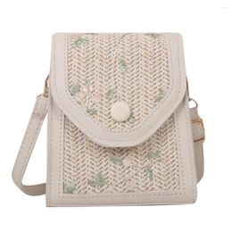 Shoulder Bags Women Fashion Shopping Bag Simple Floral Straw Ladies Lightweight Messenger Breathable For Summer Beach Holiday