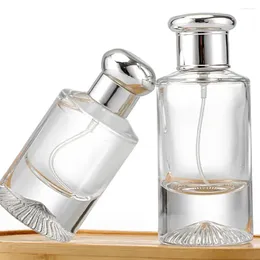 Storage Bottles Sub-bottling Glass Perfume Bottle Press Type Clear Cosmetic Container Fine Mist Refillable Atomizer