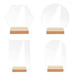 Party Supplies 12PCS DIY Blank Acrylic Table Sign Clear With Stand Transparent Arch Numbers Card Wedding Decoration