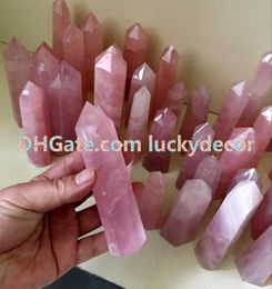 Pink Crystal Obelisk TowerCrystal HealingReik Grids Natural Rose Quartz Figurine Sphere Gemstone Self Standing 6 Facet Single P3667425