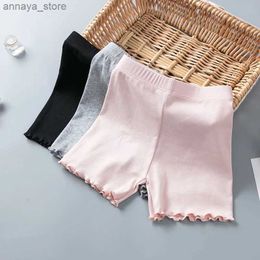 Shorts Hot cotton girls short safety pants high-quality childrens underwear childrens summer cute shorts ages 3-11L2405L2405