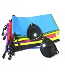 High Quality Candy Color Plastic Sunglasses Pouch Soft Eyeglasses Bag Glasses Phone bags Drawstring Sunglasses Cases5713381
