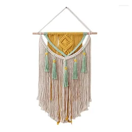 Tapestries Colorblock Macrames Wall Hangings Woven Cotton Rope Tassels Aesthetic Tapestrys Backdrops Bedroom Home Decorations