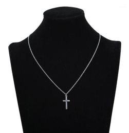 Pendant Necklaces Stainless Steel Gothic Cross Moon Necklace For Women 2021 Fashion Chain Choker On Egirl Aesthetic Jewelry9423017