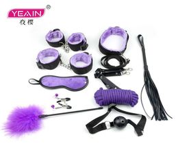 Bondage YEAIN 10 Pieces Sex Games Accessories RestraintsHandCuff Straps Erotic Products Bandage Toys For Adult3341107