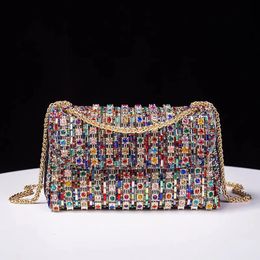 Women Crystal Stones Evening bags silvery Party Bags Handbag Wedding clutch Bag Purse Diamond Clutches Bridal Handbags 240509