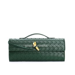 Diamond High Crossbody Purse Andiamo Bags BottegVenet Grade Leather Versatile Bag Women Large Capacity Long Weave Underarm Clutch Lady 7VM2