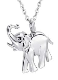 Memorial Keepsake Urn Pendant Cremation Ash Urn Charm Necklace Jewelry Stainless Steel Cute Elephant Memory Locket dad and mom7385912