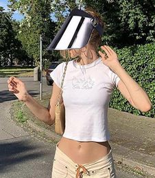 Berets Giolshon Summer AntiUV Women Men Baseball Hat Transparent Empty Top Plastic PVC Sunshade Visor Caps Bicycle Sun SportsBere6509540