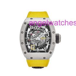 Designer Luxury Mechanics Richad Wristwatch Original to Watches Titanium Alloy Yellow Strap Mens Watch