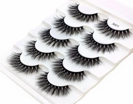 2019 NEW 5 pairs 100 Real Mink Eyelashes 3D Natural False Eyelashes Mink Lashes Soft Eyelash Extension Makeup Kit Cilios mix JKX76286750