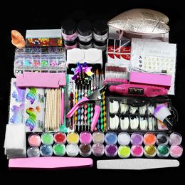 Acrylic Manicure Tool Set Acrylic Powder Nail Kit Quick Extension Kit Glitter Power Liquid Fake Nails Complete Nail Kit 240510