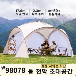 Tents And Shelters Dome Canopy Large Tent Outdoor Extra Camping Awning Sun Protection Hiking Rainproof Pavilion Anti-Mosquito