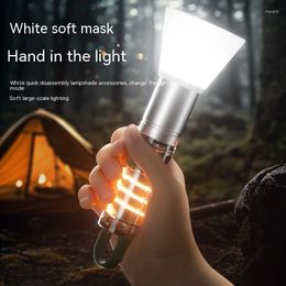 Flashlights Torches LED White Spotlight Type-C Rechargeable Aluminium Alloy Zoom Warm Light Mini Torch