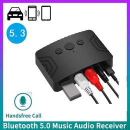 5.3 AUX Car Music Audio Adapter RCA Bluetooth Receiver USB Drive