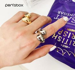 Peri039sBox Gold Statement Dome Ring for Women Big Large Open Finger Ring Chunky Dome Wide Jewelry New 19877319