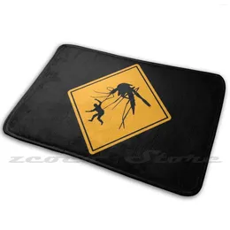 Carpets Funny Giant Mosquito I Hate Mosquitoes Design Soft Mat Doorway Non-Slip Water Uptake Carpet Gear