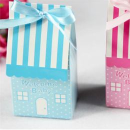 Gift Wrap Spot Wholesale European Pink Blue Wedding House Candy Box Color Folding Packaging
