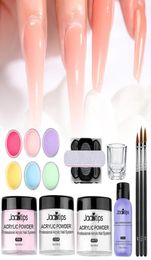 Nail Art Kits Acrylic Powder Set Crystal Glitter Kit Liquid Monomer Builder With Brush File Nails Extension Manicure8690943