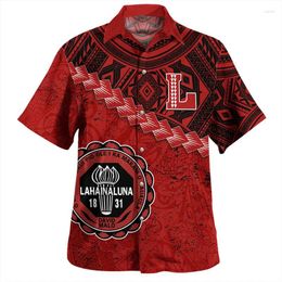 Men's Casual Shirts Summer 3D American Hawaii State National Flag Printed Coat Of Arm Graphic Short Men Fashion Top Clothes