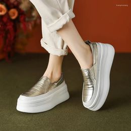 Casual Shoes 2024 Women's Spring/Summer One Step Thick Sole Solid Round Head High Heel Single Shoe