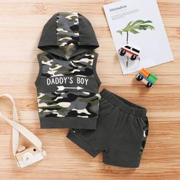 Clothing Sets Born Baby Boy Set Camouflage Hooded Vest Shorts 2pcs Cool Infant Summer Outfits For 0-18 Months